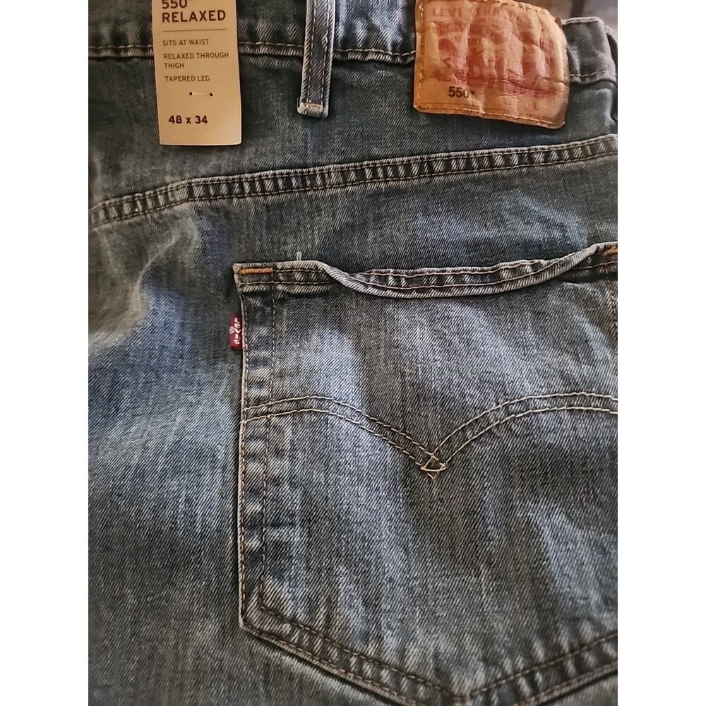 LEVIS 550 Relaxed Fit Jeans 48x34 Big & Tall NWT Tapered Leg New L100 Denim